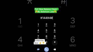 Full Okoa Balance Check By Safaricom Line #subscribe #safaricom #okoa #airtime