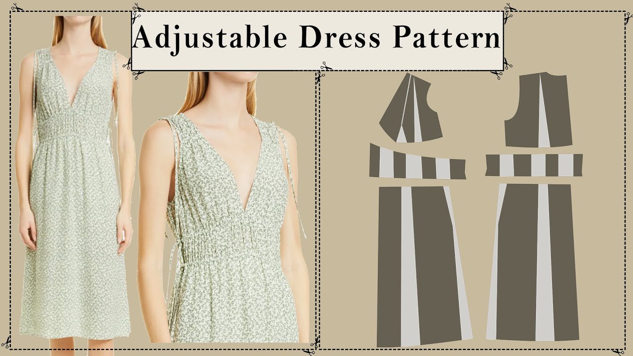 DIY- Draft Adjustable Midi Dress Pattern