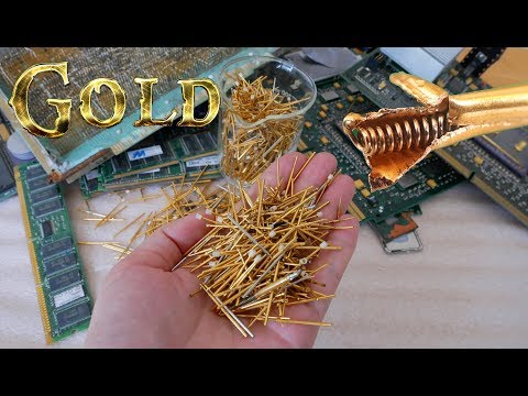 How to Refine Gold from Computer RAM /& CPUs-Melt /& Cast Ignots of Gold Recovey