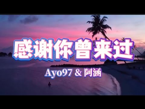 感谢你曾来过 - Ayo97 & 阿涵 （抖音热门歌曲）「不后悔曾经爱过 哭过痛过都值得 如果难过也不要忘了我」 【动态歌词】 - YouTube