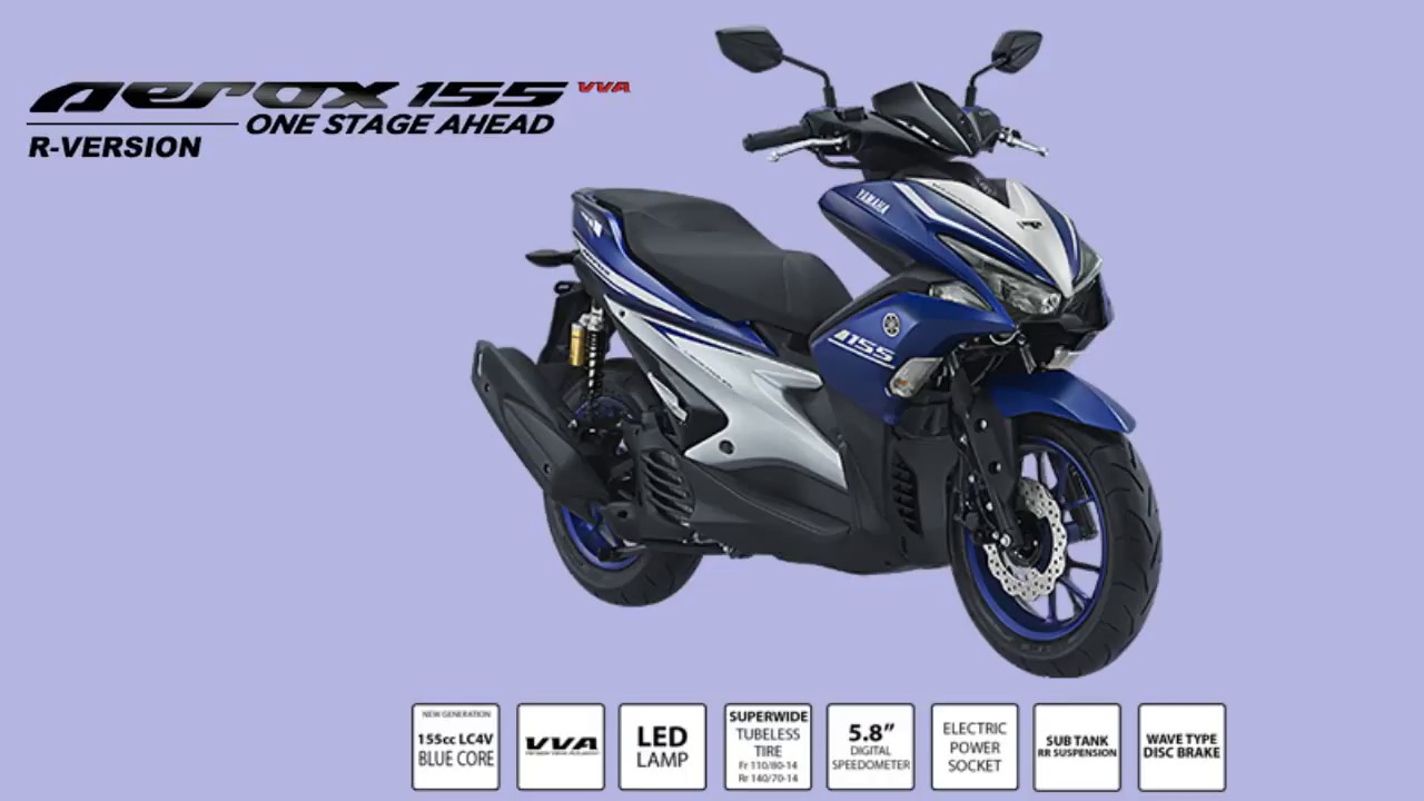 YAMAHA AEROX 155 R VERSION WARNA BIRU YouTube