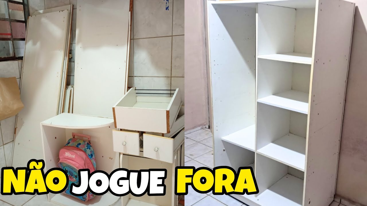 Faça seus PRÓPRIOS MÓVEIS com REAPROVEITAMENTO de guarda roupa velho