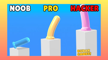 NOOB vs PRO vs HACKER | Sticky Flip Levels Gameplay Android, iOS