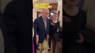 Sen. Mitch McConnell takes a fall after being asked if he supports action of ICE