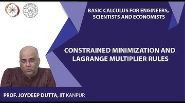 Constrained Minimization And Lagrange Multiplier Rules