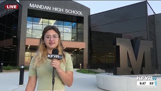 Ariana Gonzalez live in Mandan on the first day of school for Mandan High School