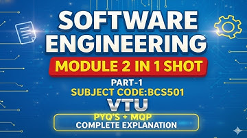 BCS501| Software engineering| VTU | important Questions|Model question paper| PYQ