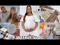 WEEKLY VLOG! 7 months pregnant, test results, baby shower prep, shopping + more!