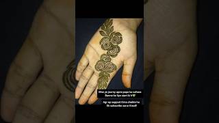 elegant flower with leaves mehndi design | easy henna tutorial#shots#flowers#leaves#learn#ytshorts