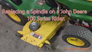 Replacing a Spindle in a John Deere 100 Series Rider Mower