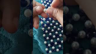 royal blue and white beads combination phone slingbag. #handmadeseller #trendingshorts #beads