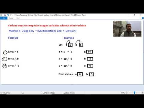 How to Swap two variables without third variable. Method II - Hindi