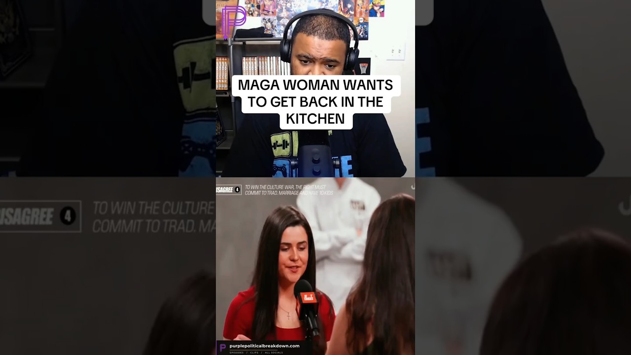 MAGA WOMAN WANTS TO GET BACK IN THE KITCHEN #jubilee #donaldtrump #politics #democrats #maga