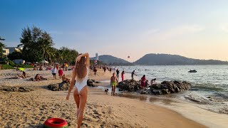 Patong Beach, Phuket, Thailand  4K Walking Tour