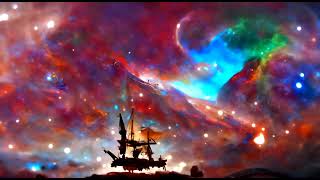 "A pirate ship in space with colorful nebulas in the background Ultra detailed, hyper realistic 4k b screenshot 5