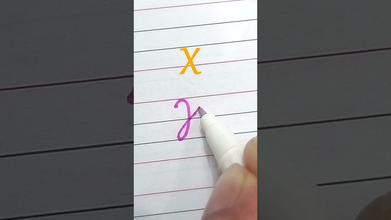 X - Cursive writing A to Z | Cursive handwriting practice 