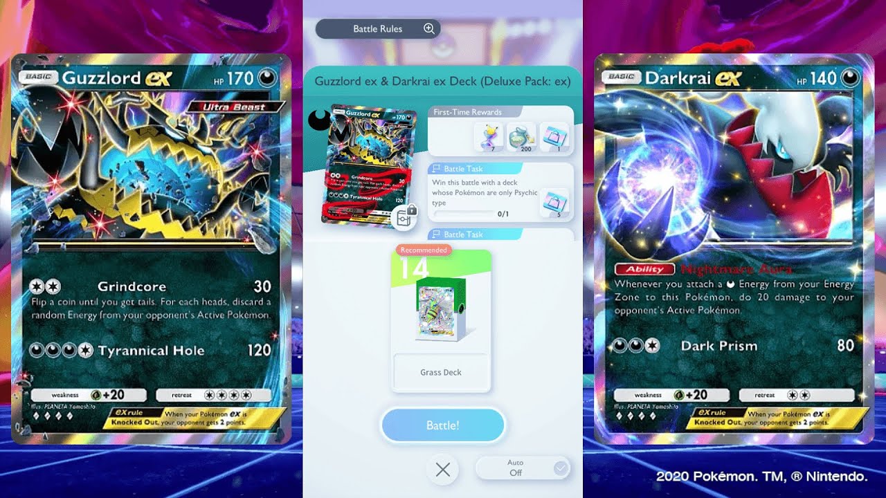 Guzzlord EX & Darkrai EX | Expert Solo Battle (Deluxe Pack EX) Pokémon TCG Pocket