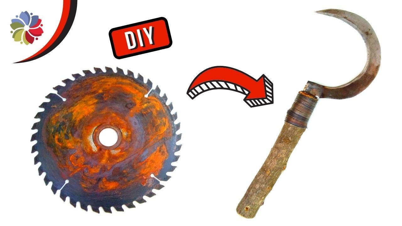 🛠 SEGADORA o GUADAÑA de MANO CASERA | Hecha con disco de SIERRA y ...
