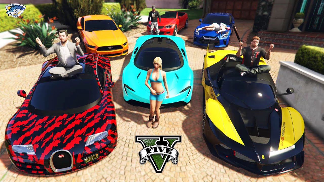 GTA 5 Stealing Luxury Cars with Franklin for Michael's Family! (GTA