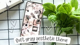 Soft gray aesthetic theme 🐰🤍Xiaomi Redmi Note 10 screenshot 2