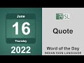 Quote (verb) Word of the Day for June 16th