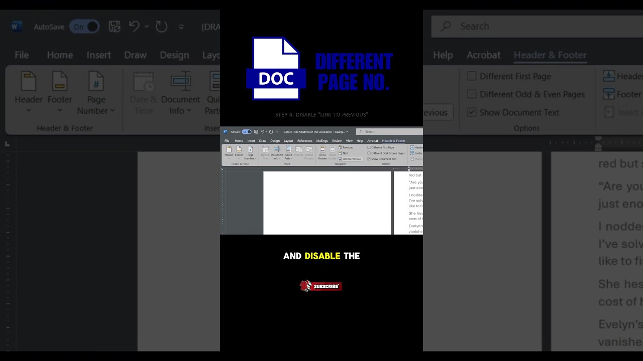 How to add Different Page Numbers in Microsoft Word | The Easiest Way #learnmicrosoft #microsoftword