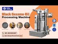 Hot Press Sesame Oil Press Extraction Machine|Hot Press Black Sesame Oil By Hydraulic Oil Presser