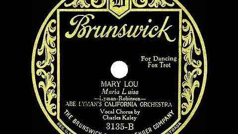 1926 HITS ARCHIVE: Mary Lou - Abe Lyman (Charles K...
