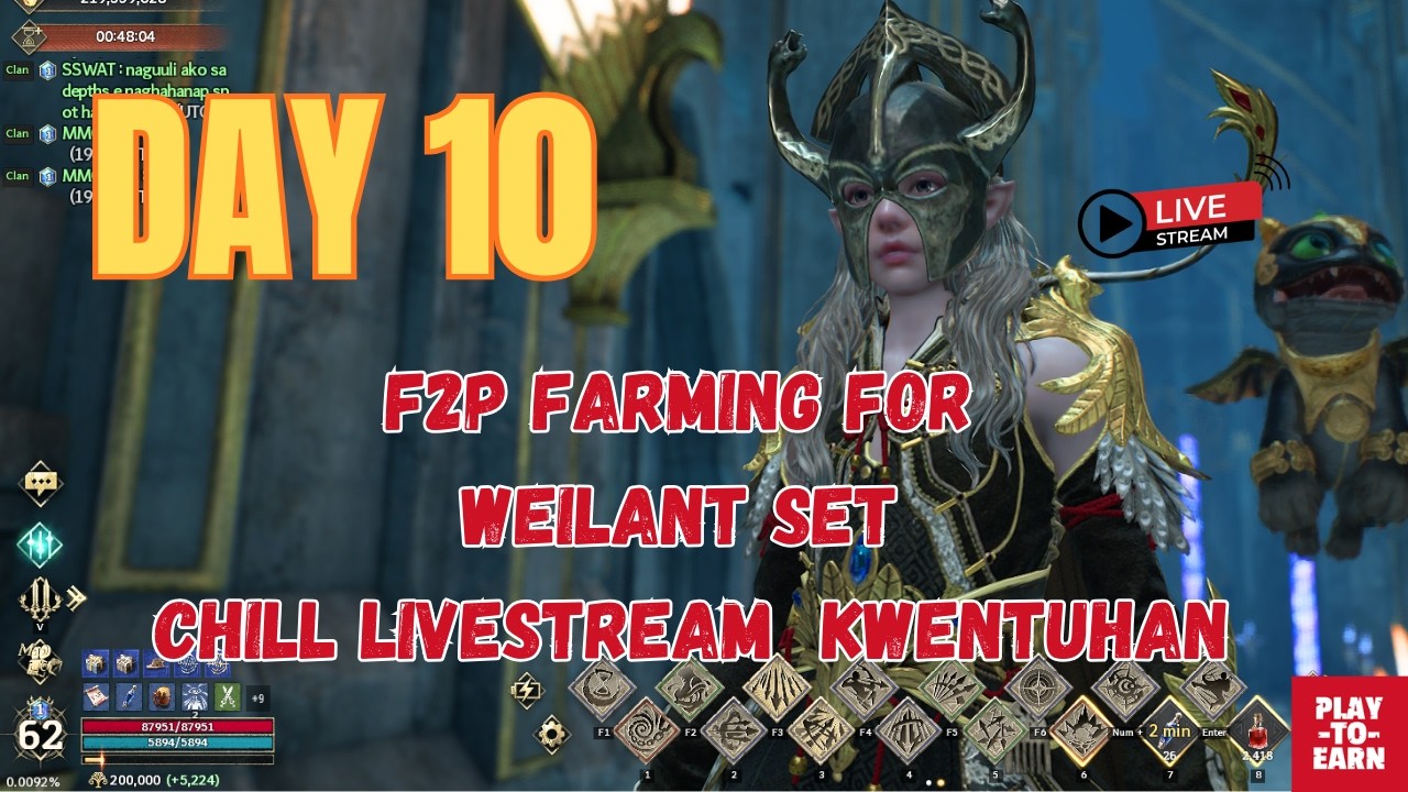 Legend of Ymir Day 10  F2P Farming for Weilant Set | Chill Livestream & Kwentuhan