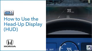 Honda Prologue I How to Use the Head-Up Display (HUD)