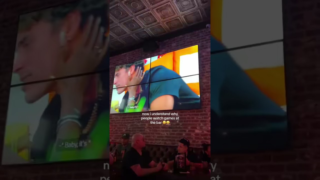 love island hits different at the bar versus a laptop screen 🤣 