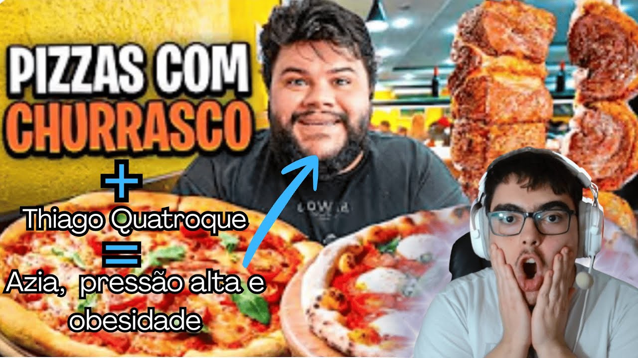 Tiagão comidas come pizza e churrasco por R$40,00 e fica de buchin cheio (e cabe muita coisa).