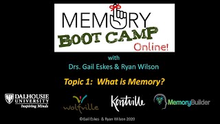 Module 1 - Topic 1 - What is Memory