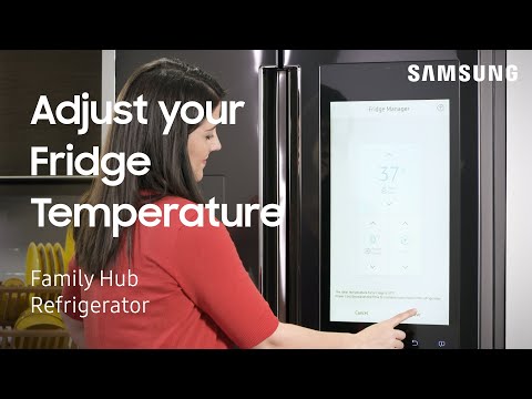 अपने सैमसंग फैमिली हब रेफ्रीजिरेटर पर फ्रिज तापमान सेटिंग्स को कैसे समायोजित करें | सैमसंग यूएस
