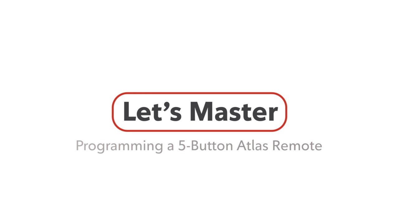Pair a 5-button Atlas Remote Control to Your Device - YouTube