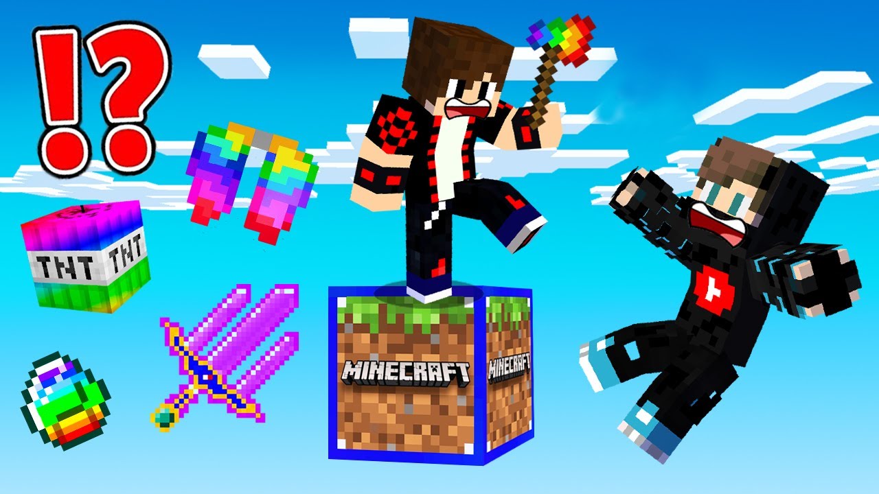 ماين كرافت : حاولت أعيش على بلوكة حظ ماين كرافت ولكن صارت كارثة !!؟ 🔥😱