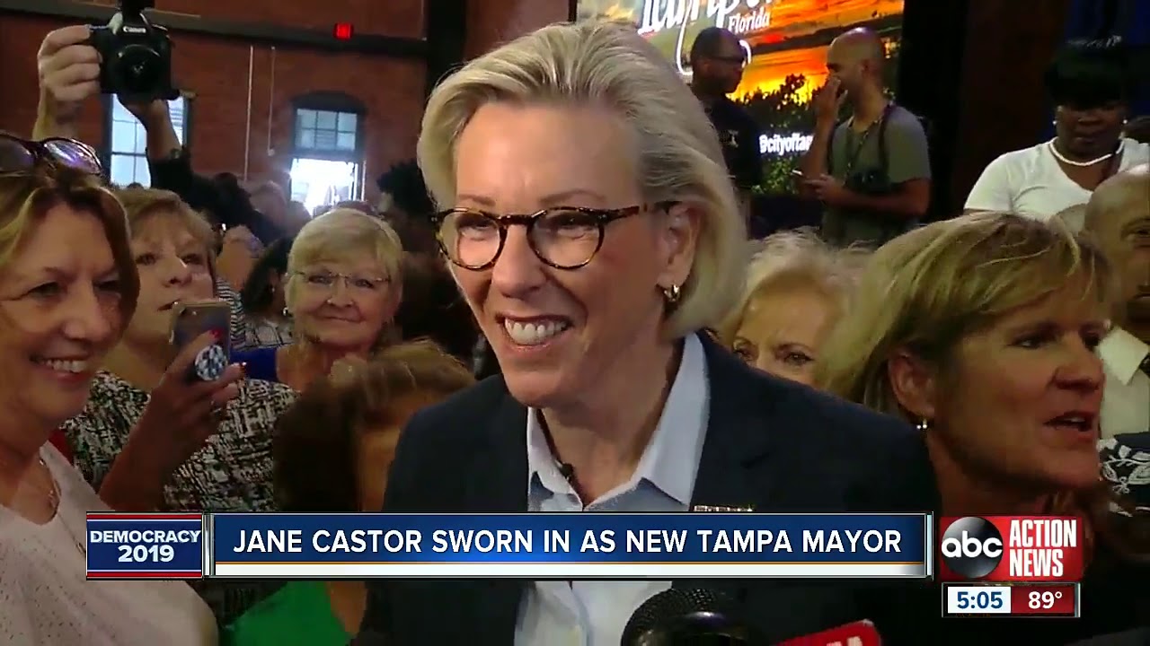 Jane Castor sworn in as new Tampa mayor - YouTube