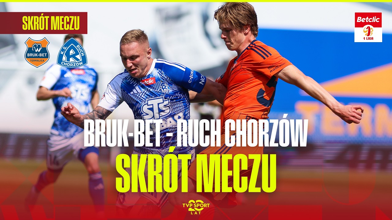 SKRÓT: BRUK-BET TERMALICA NIECIECZA - RUCH CHORZÓW. HIT NA START SEZONU! BETCLIC 1 LIGA - 1. KOLEJKA
