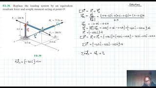 F4–30 Force System Resultants (Chapter 4: Hibbeler Statics) Benam Academy