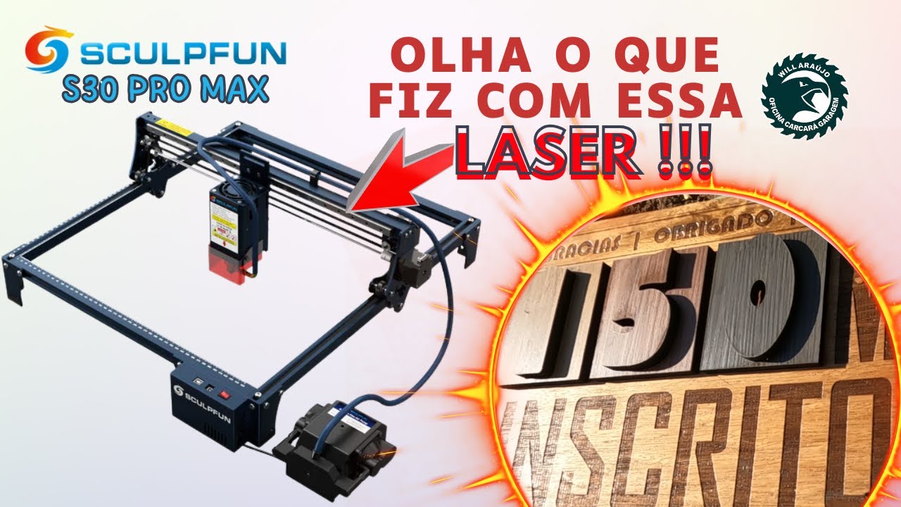ACABOU DE CHEGAR nova laser e eu já coloquei ela pra traballhar EM 2 PROJETOS. Sculpfun S30 Pro Max
