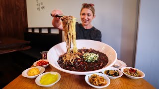 Win $100 Cash If You Can Eat This JUMBO Jjajangmyeon Challenge in UNDER 15 Minutes!