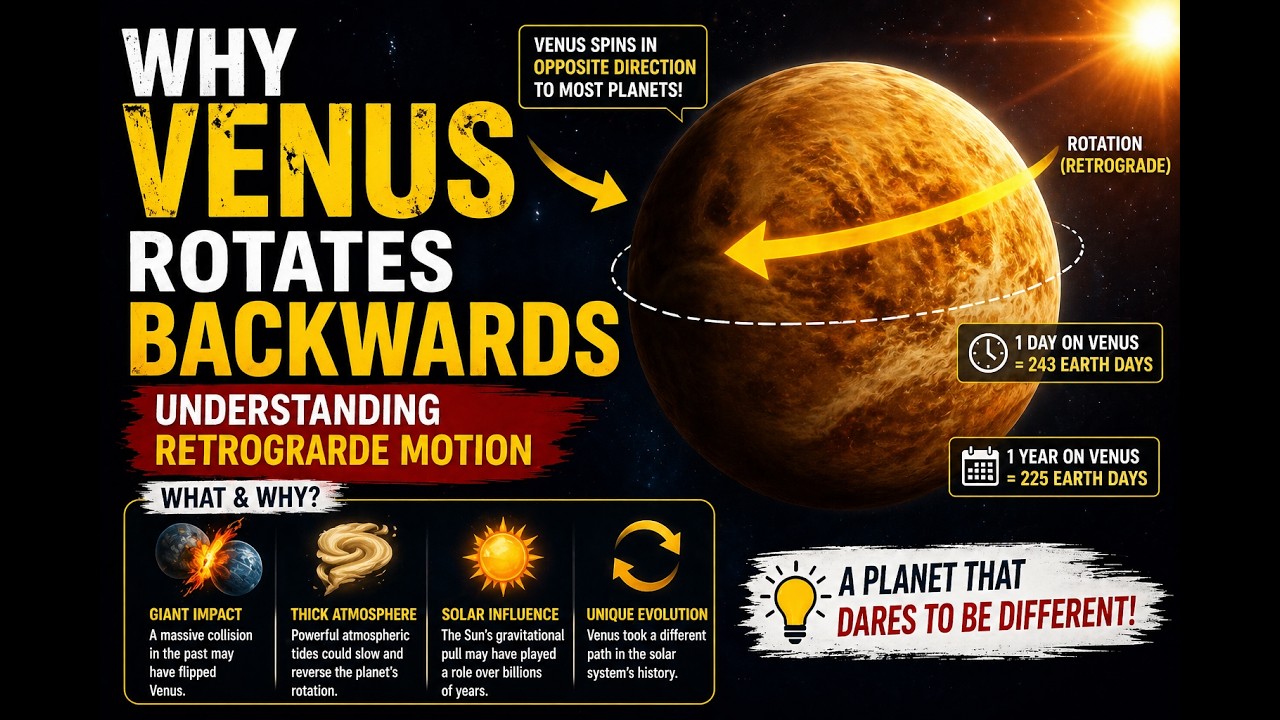 VENUS Ulta Kyun Ghoomta Hai? 🪐 | Solar System Ka Sabse Bada Rahasya | Hinglish Science