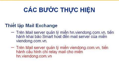 Dịch vụ Mail -Thiết lập Smart Host - Relay mail trên Server