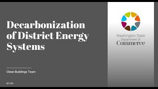 08/01/24- CBPS Training: Part 1 Decarb District Energy System
