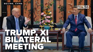 Trump participates in a bilateral meeting and tea with President Xi Jinping in China