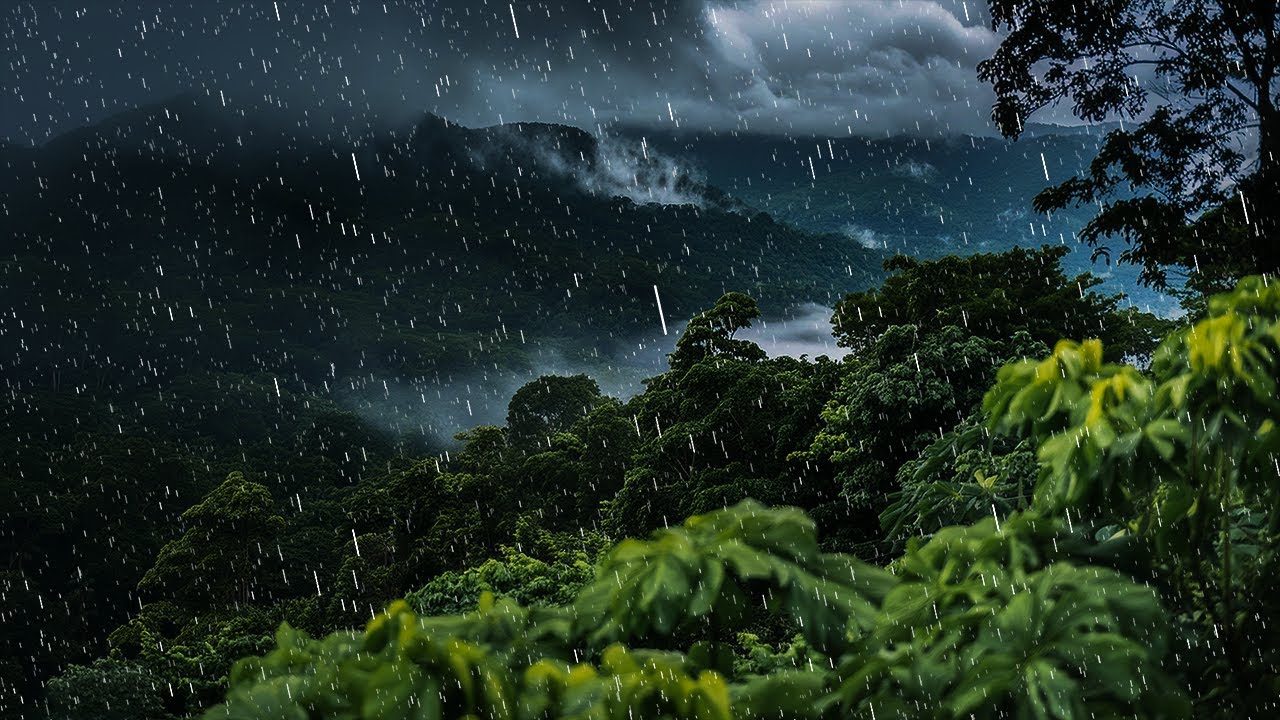 Relaxing Rain Sounds | Forest Soft Rain Fall 🌧️ Rain Sounds for ...