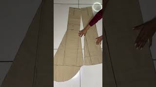 Mermaid skirt pattern with train part 2 #viral #shortfeed #sewingtutorial #drafting
