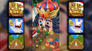 Temple Run 2 Winter Toyland Vs Rabbids Crazy Rush Vs Dog Run - Endless Run Gameplay