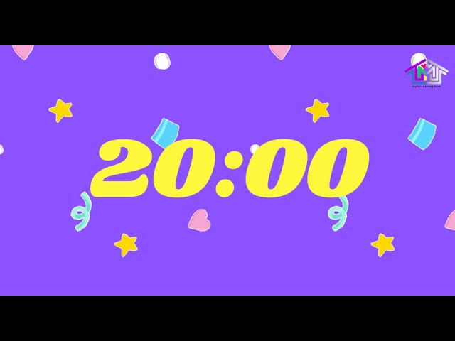 20-Minute Countdown Timer with Music & Alarm| Confetti