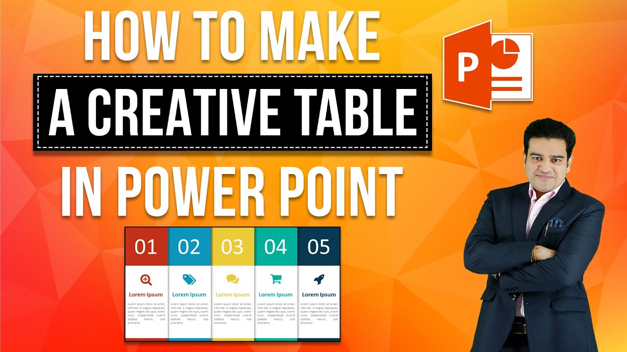 How to make a Creative Table Format in PowerPoint | PowerPoint Tables ...